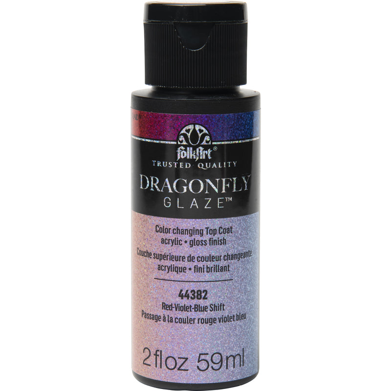 FOLKART - FolkArt Dragonfly Glaze Red-Violet-Blue Hobby Paint 2 oz - Case of 3