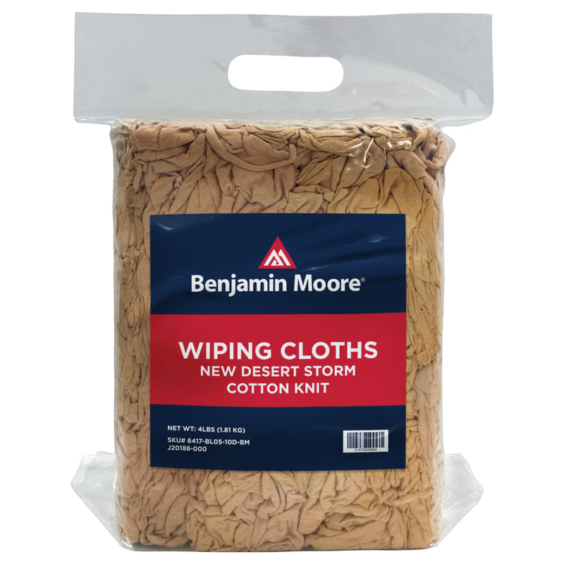 BENJAMIN MOORE - Benjamin Moore Desert Storm Cotton Knit Wiping Rags 4 lb 1 pk - Case of 10