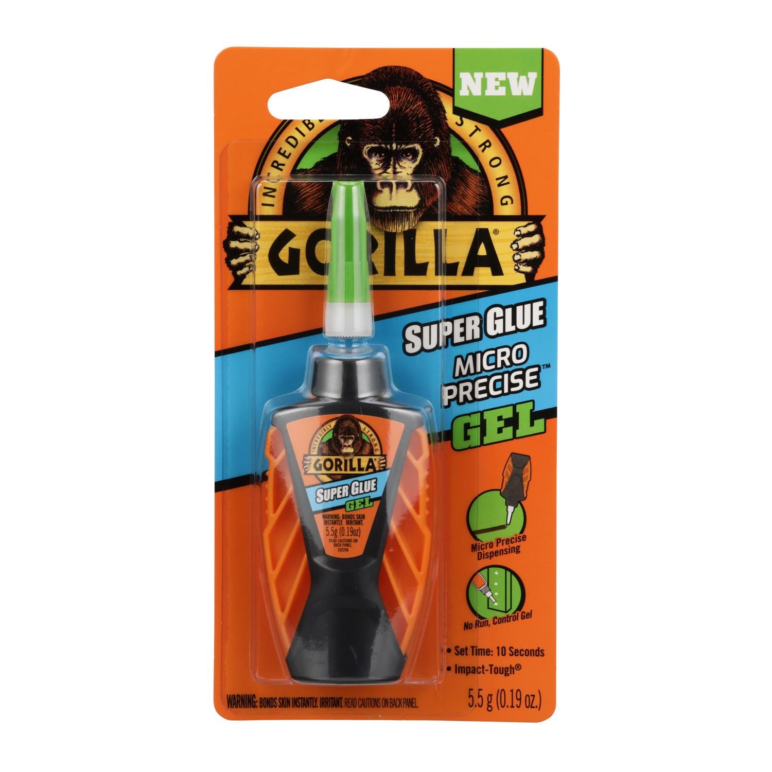 Gorilla Micro Precise High Strength Hybrid Adhesive Translucent Super Glue 5.5 gm - Case of 6