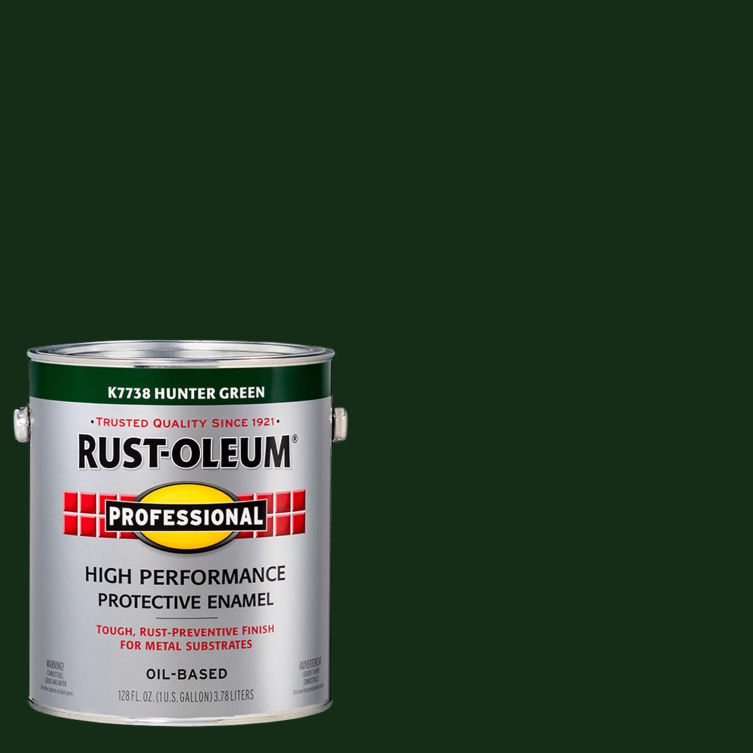 Rust-Oleum Indoor and Outdoor Gloss Hunter Green Enamel Protective Paint 1 gal - Case of 2