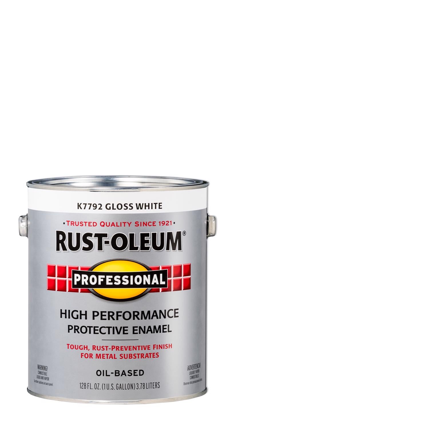 Rust-Oleum Indoor and Outdoor Gloss White Oil-Based Enamel Protective Paint 1 gal - Case of 2