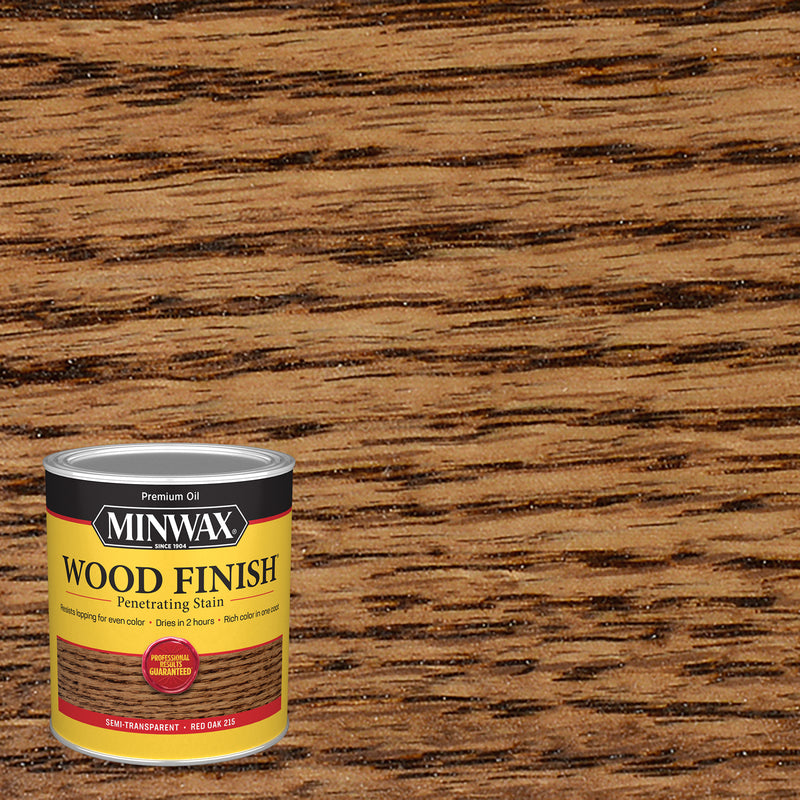 MINWAX - Minwax Wood Finish Semi-Transparent Red Oak Oil-Based Penetrating Wood Stain 1 qt - Case of 4