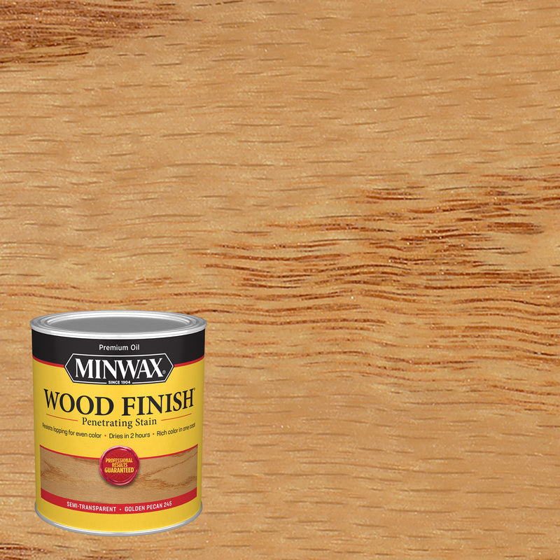 MINWAX - Minwax Wood Finish Semi-Transparent Golden Pecan Oil-Based Penetrating Wood Stain 1 qt - Case of 4