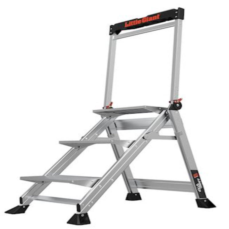 LITTLE GIANT - Little Giant Jumbo 3.5 ft. H Aluminum Step Ladder Type IAA 375 lb. capacity