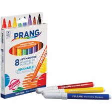Prang Bullet Tip Washable Master Pack Art Markers [MARKER;ART;WTRCOLOR;WSHBL;8-ST]