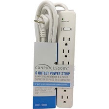 Compucessory 6-Outlet Power Strips [POWERSTRIP;6-OUT;PY-EA]