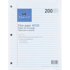 Sparco 3-hole Punched Filler Paper [PAPER;FILLER;WD;10.5X8;200-PK]