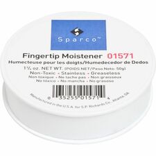 Sparco 1 3/4 Ounce Fingertip Moistener - White - Non-slip, Greaseless, Stainingless, Odorless - 1 Each