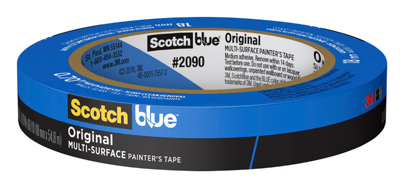 SCOTCH BLUE - ScotchBlue 0.70 in. W X 60 yd L Blue Medium Strength Original Painter's Tape 1 pk