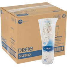 Dixie PerfecTouch 8 oz Insulated Paper Hot Coffee Cups by GP Pro [CUP;HOT;PERFCTOUCH;8OZ;25CT-CT]