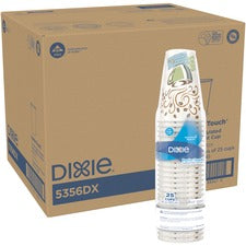 Dixie PerfecTouch 16 oz Insulated Paper Hot Coffee Cups by GP Pro [CUP;PRFCTOUCH;WISESIZE;16OZ-CT]