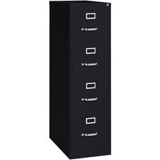 Lorell Fortress Series 26-1/2" Commercial-Grade Vertical File Cabinet [FILE;VRT;4DR;26.5";LTR;BK-EA]