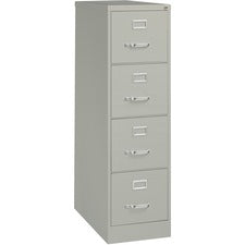 Lorell Fortress Series 26-1/2" Commercial-Grade Vertical File Cabinet [FILE;VRT;4DR;26.5";LTR;GY-EA]