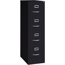 Lorell Fortress Series 25" Commercial-Grade Vertical File Cabinet [FILE;VRT;4DR;25";LTR;BK-EA]