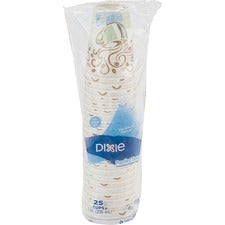 Dixie PerfecTouch 8 oz Insulated Paper Hot Coffee Cups by GP Pro [CUP;HOT;PERFCTOUCH;8OZ;25CT-PK]