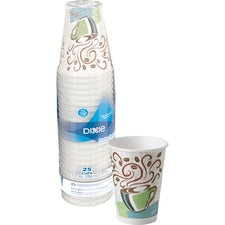 Dixie PerfecTouch 12 oz Insulated Paper Hot Coffee Cups by GP Pro [CUP;HOT;PERFECTOUCH;12OZ-PK]