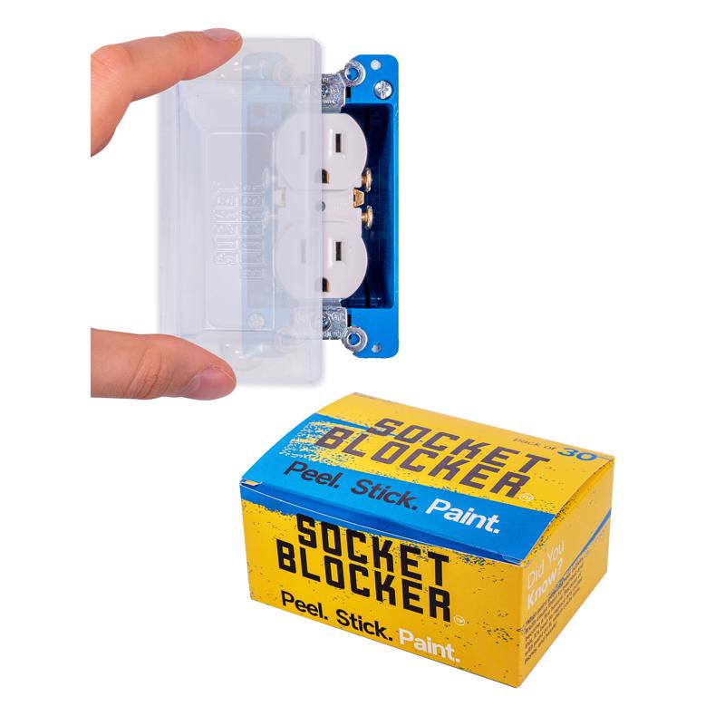 SOCKET BLOCKER - Socket Blocker 1.88 in. W X 4 in. L Clear High Strength Mask and Peel 30 pk