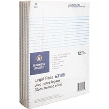Business Source Micro-Perforated Legal Ruled Pads [PAD;LEGAL;8.5X11.75;50SH;WE-DZ]