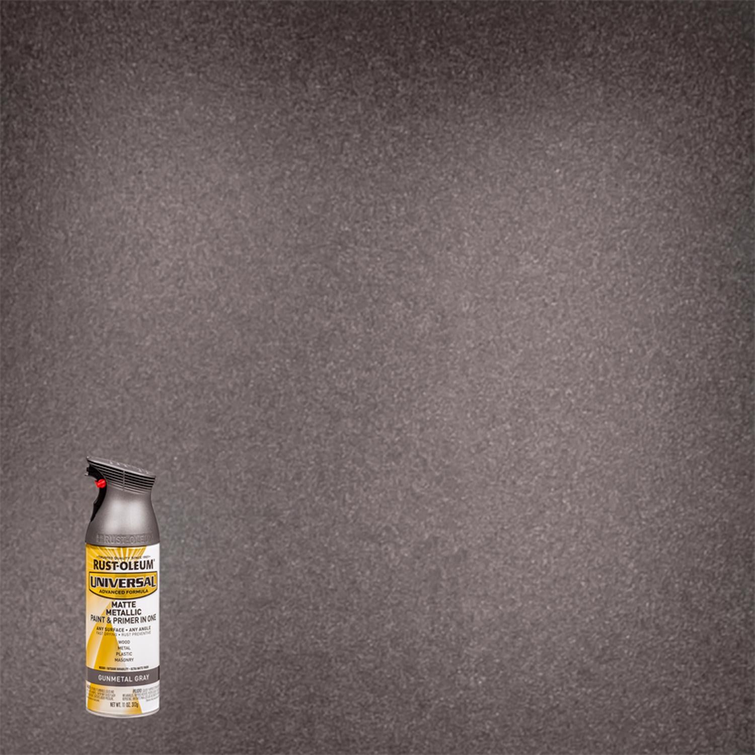 Rust-Oleum Universal Metallic Gunmetal Gray Paint+Primer Spray Paint 11 oz - Case of 6