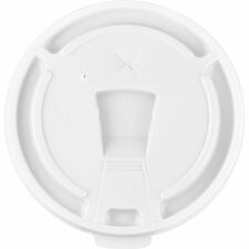 Genuine Joe 12oz-24oz Hot/Cold Foam Cup Lids - 10 / Carton - 100.0 Per Pack - White