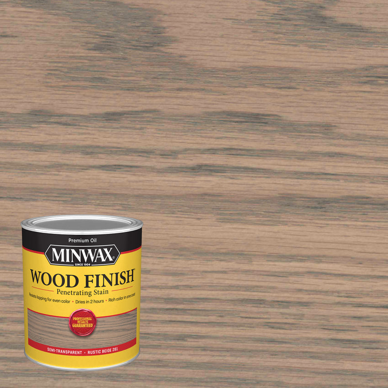 MINWAX - Minwax Wood Finish Semi-Transparent Rustic Beige Oil-Based Penetrating Wood Stain 1 qt - Case of 4
