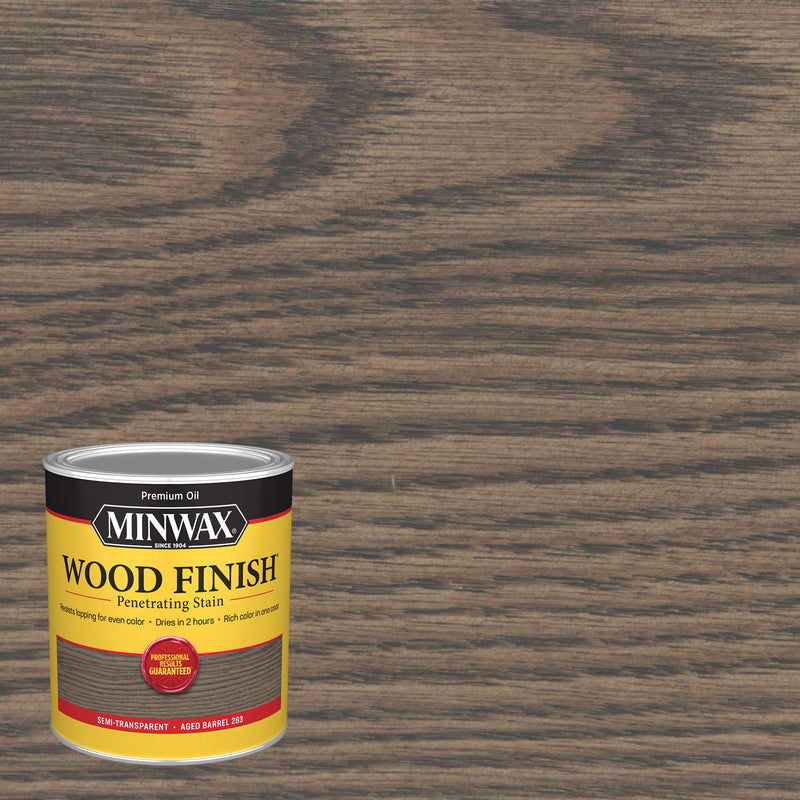 MINWAX - Minwax Wood Finish Semi-Transparent Aged Barrel Oil-Based Penetrating Wood Stain 1 qt - Case of 4