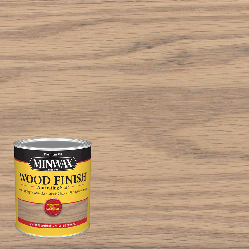 MINWAX - Minwax Wood Finish Semi-Transparent Silvered Gray Oil-Based Penetrating Wood Stain 1 qt - Case of 4