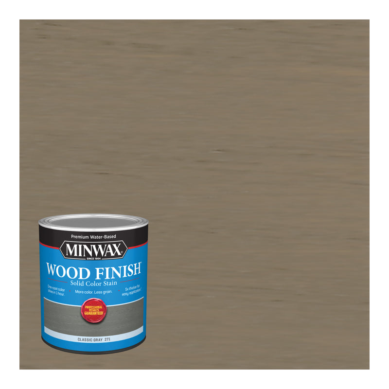 MINWAX - Minwax Wood Finish Solid Classic Gray Water-Based Wood Stain 1 qt