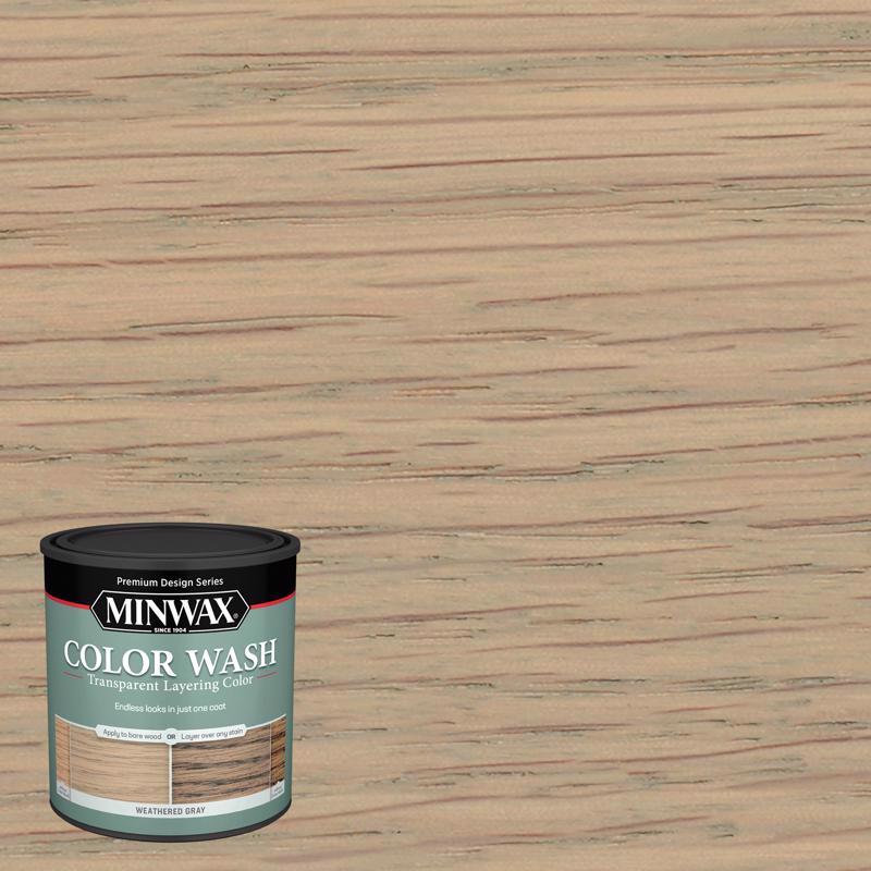 MINWAX - Minwax Color Wash Transparent Weathered Gray Water-Based Wood Stain 1 qt - Case of 4