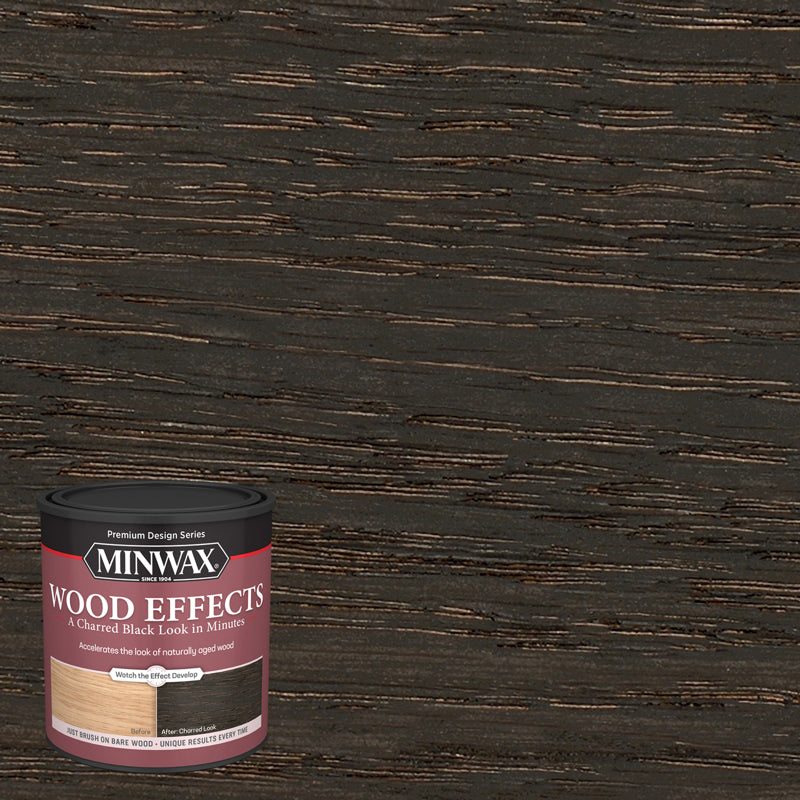 MINWAX - Minwax Wood Effects Transparent Charred Black Water-Based Weathered Wood Accelerator 1 qt - Case of 4