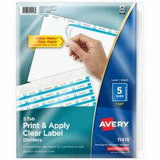 Avery&reg; Index Maker Index Divider [DIVIDERS;INDEX;REG TAB;5TAB-ST]