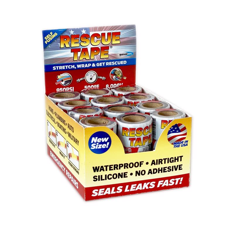 RESCUE TAPE - Rescue Tape 1 in. W X 5 ft. L Black/White Silicone Self-Sealing Tape - Case of 36