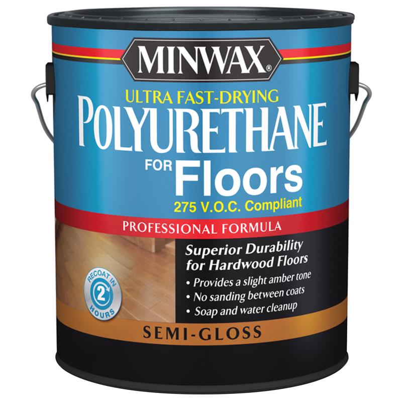 MINWAX - Minwax Ultra Semi-Gloss Clear Water-Based Fast-Drying Polyurethane 1 gal - Case of 2