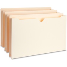 Business Source Straight Tab Cut Legal Recycled File Pocket [JACKET;FILE;LGL;1.5"EXP;MLA-BX]