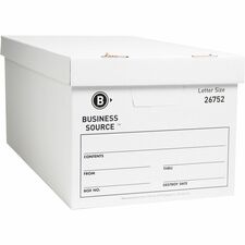 Business Source Lift-off Lid Light Duty Storage Box [BOX;STORAGE;ECNOMY;LTR;12PK-CT]