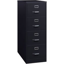 Lorell Fortress Series 26-1/2" Commercial-Grade Vertical File Cabinet [FILE;VRT;4DR;26.5";LGL;BK-EA]