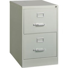 Lorell Fortress Series 26-1/2" Commercial-Grade Vertical File Cabinet [FILE;VRT;2DR;26.5";LGL;GY-EA]