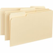 Business Source 1/3 Tab Cut Legal Recycled Top Tab File Folder [FOLDER;INTERIOR;LGL;1/3;MLA-BX]