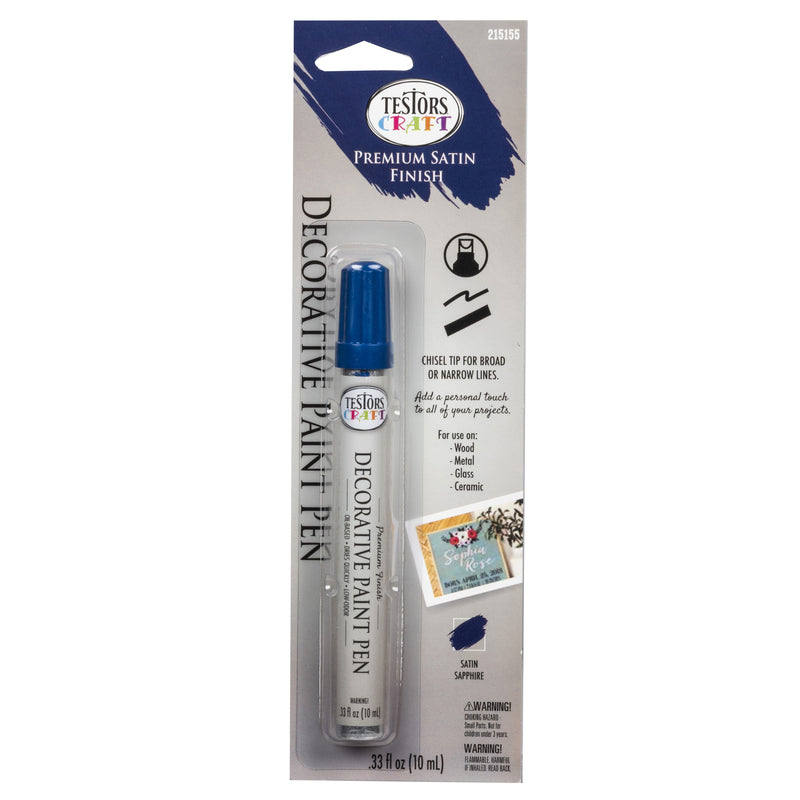 TESTORS CRAFT - Testors Satin Sapphire Paint Pen Interior 0.33 oz - Case of 6