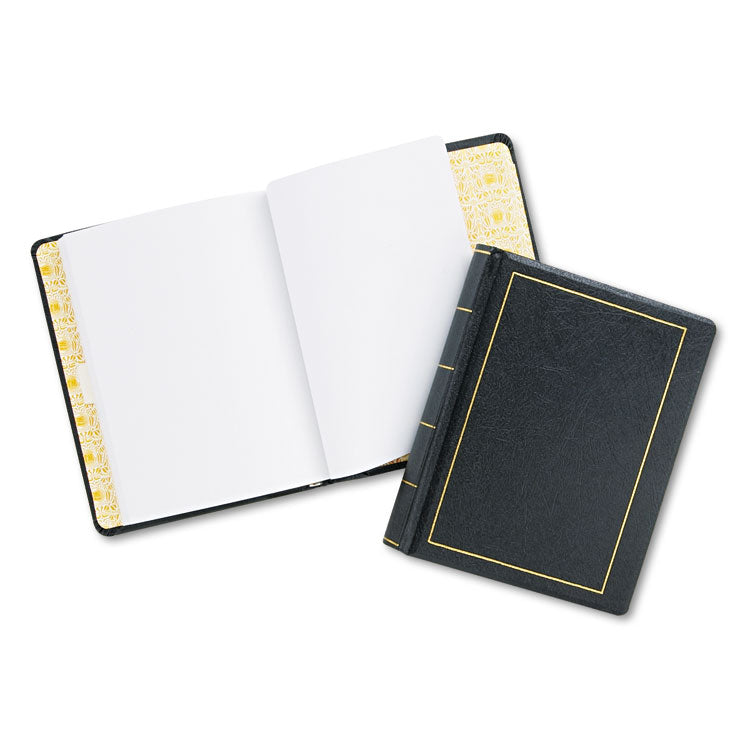 Wilson Jones - Looseleaf Corporation Minute Book, 1-Subject, Unruled, Black/Gold Cover, (250) 11 x 8.5 Sheets