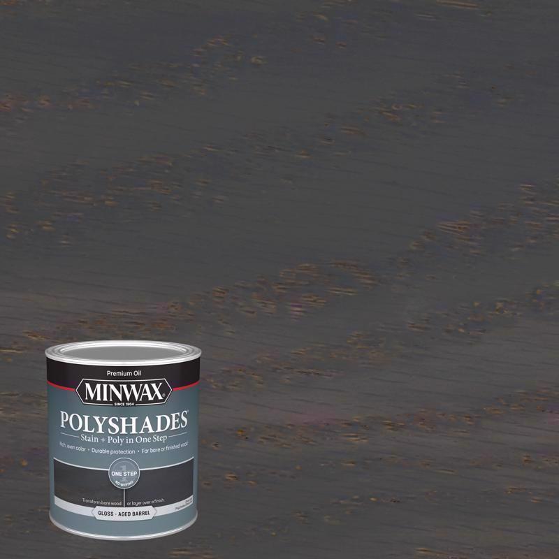 MINWAX - Minwax Polyshades Semi-Transparent Gloss Aged Barrel Stain/Polyurethane Finish 1 qt