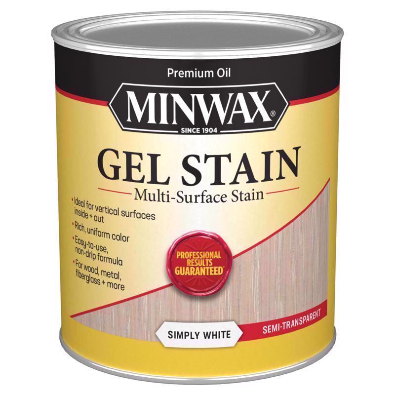 MINWAX - Minwax Semi-Transparent Simply White Oil-Based Gel Stain 1 qt