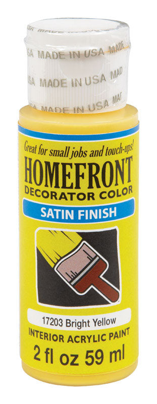 HOMEFRONT - Homefront Decorator Color Satin Bright Yellow Hobby Paint 2 oz - Case of 3