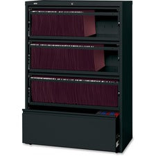 Lorell Fortress Lateral File with Roll-Out Shelf [FILE;LAT;RCD;4-DWR;BK;36"-EA]