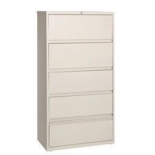 Lorell Fortress Lateral File with Roll-Out Shelf [FILE;LAT;RCD;5-DWR;PY;36"-EA]