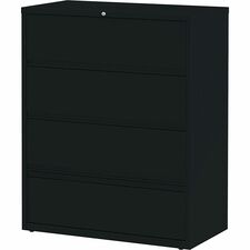 Lorell Fortress Lateral File with Roll-Out Shelf [FILE;LAT;RCD;4-DWR;BK;42"-EA]