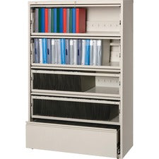 Lorell Fortress Lateral File with Roll-Out Shelf [FILE;LAT;RCD;5-DWR;PY;42"-EA]