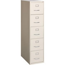 Lorell Fortress Series 26-1/2" Commercial-Grade Vertical File Cabinet [FILE;VRT;5DR;26.5";LTR;PY-EA]