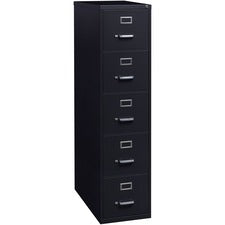 Lorell Fortress Series 26-1/2" Commercial-Grade Vertical File Cabinet [FILE;VRT;5DR;26.5";LTR;BK-EA]