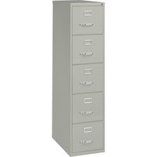 Lorell Fortress Series 26-1/2" Commercial-Grade Vertical File Cabinet [FILE;VRT;5DR;26.5";LTR;GY-EA]